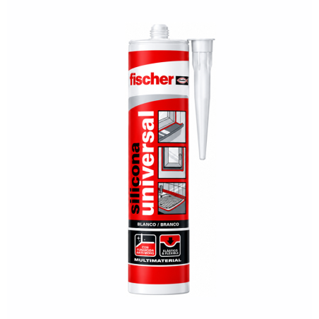 Silicone Acetico Multiuso SAM 280 Fischer. Trasparente, Sigillante Antimuffa