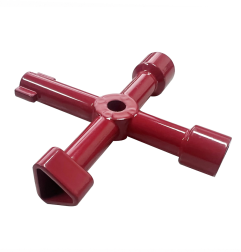 Llave universal de 4 funciones para abrir puertas de agua, luz y gas, cromo vanadio