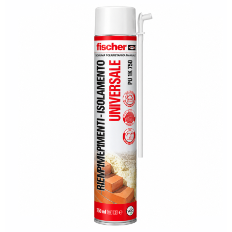 Relleno Espuma - aislamiento universal PU 1K 750 Fischer PU 1K 750