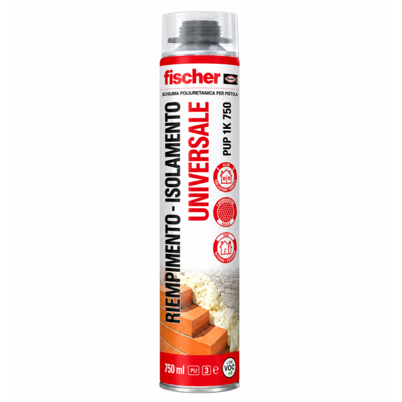 Fischer PUP 1K 750 – Schiuma poliuretanica universale per pistola da 750 ml