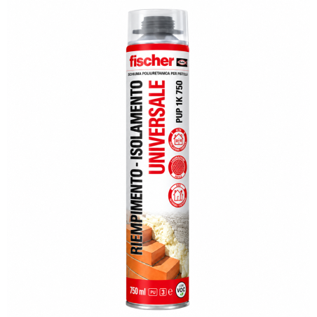 Fischer PUP 1K 750 – Schiuma poliuretanica universale per pistola da 750 ml