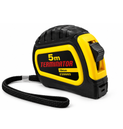 Flexómetro Terminator de 5m con protecciones de goma antiimpacto