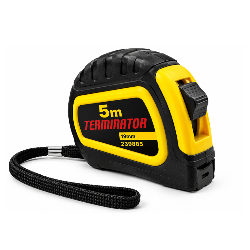 Flexómetro Terminator de 5m con protecciones de goma antiimpacto