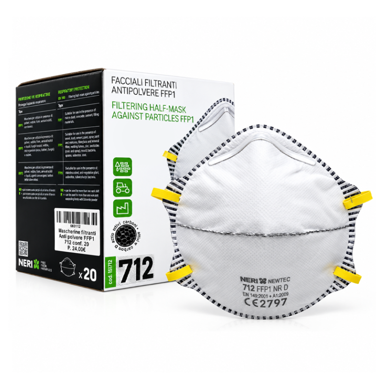 Facciale filtrante antipolvere FFP1 NR D Neri 712