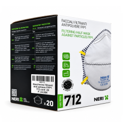 Mascarilla filtrante antipolvo FFP1 NR D Neri 712