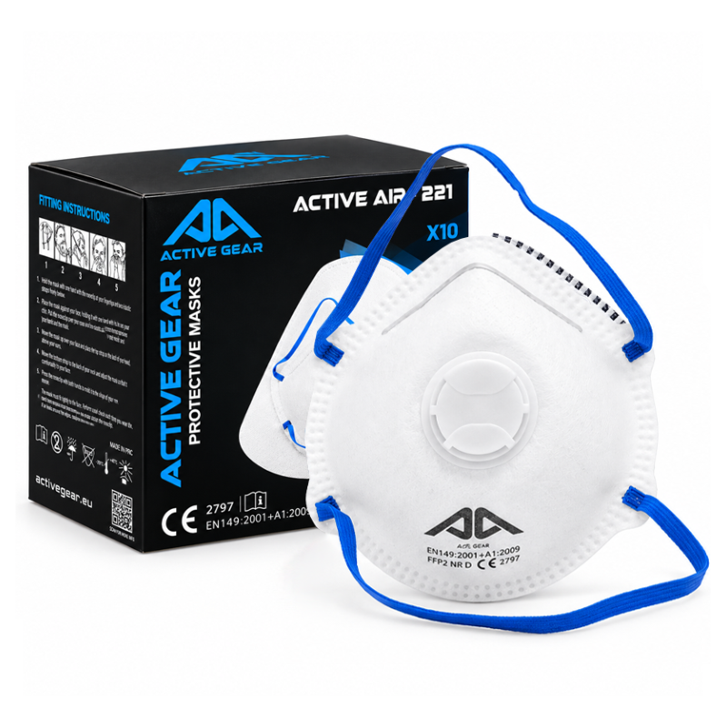 Mascherina protettiva FFP2 NR D con valvola - Active Gear® R21 Mascherina protettiva FFP2 NR D con valvola - Active Gear® R21