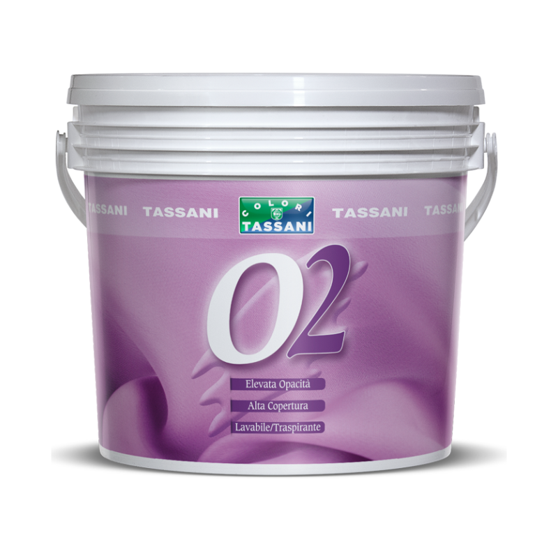 Pittura O2 Tassani lavabili, elevata opacitá e alta copertura Pittura O2 Tassani lavabili, elevata opacitá e alta copertura