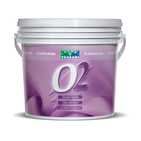 Pittura O2 Tassani lavabili, elevata opacitá e alta copertura