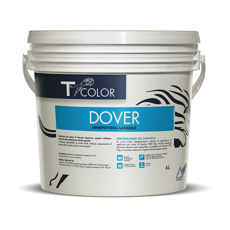 Pittura T-Color Dover idropittura lavabile - idropittura lavabile antimuffa Pittura T-Color Dover idropittura lavabile - idropittura lavabile antimuffa