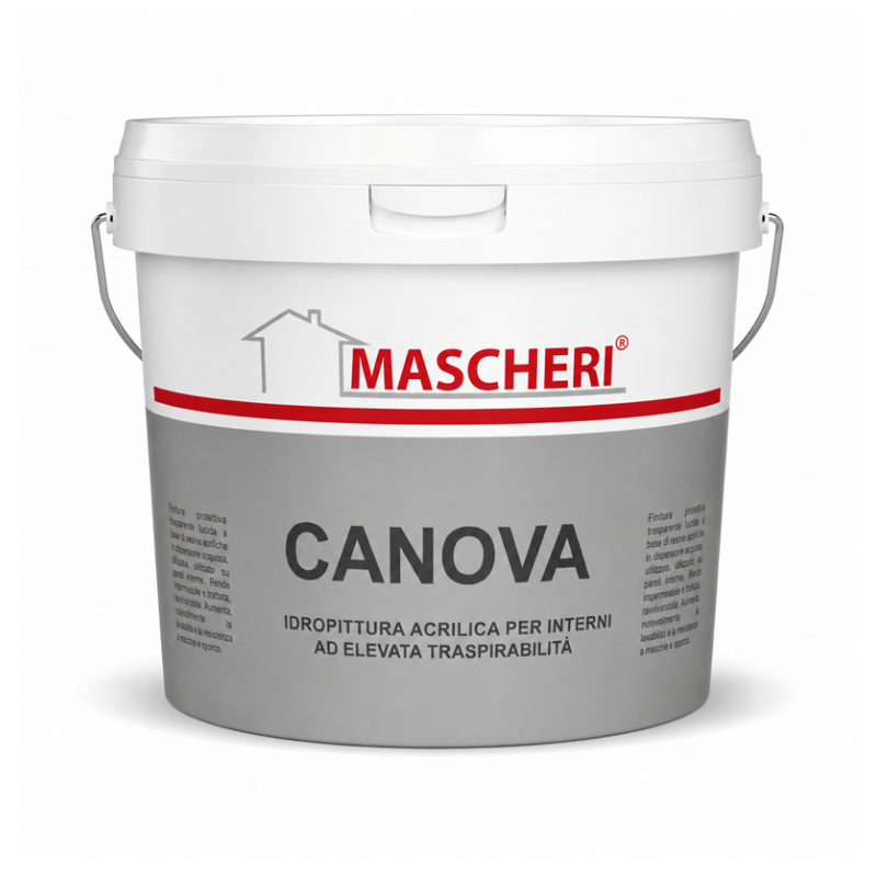 Idropittura Acrilica Canova Mascheri per interni dotata di elevata traspirabilità