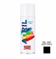 Smalto Acrilico Spray Nero Opaco Arenox Acrilcolor 400 Ml