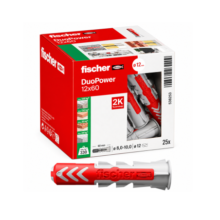 Fischer 25x Tasselli DuoPower, 12 x 60 mm