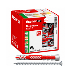 Fischer 50 Tasselli Lunghi Duopower con Vite 6x50 mm S
